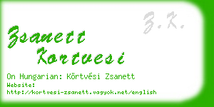 zsanett kortvesi business card