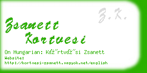 zsanett kortvesi business card